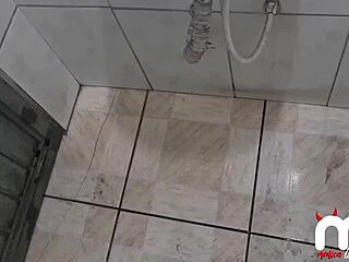 hey while he washes the car i meet a cute guy for bathroom fun