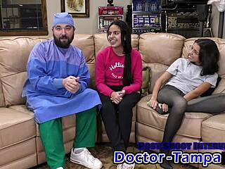 dr tampa conducts a detailed pre-employment physical on alix avery with close-up anal play and latex gloves in florida backstage