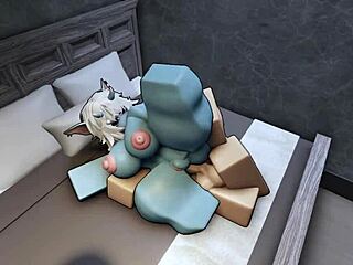 Rough Roblox Sex with Hot Demon Involves Big Cock Riding and Intense Anal Creampie Action