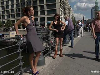 German Babe Bound and Humiliated in Public Streets Fetish