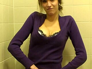 Whore joins for hardcore anal assfucking and blowjob in mall baths leading to intense couple orgasm with cumshot