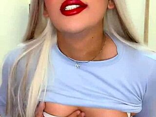 In a steamy scene, the alluring transsexual with small breasts indulges in a sensual solo session.