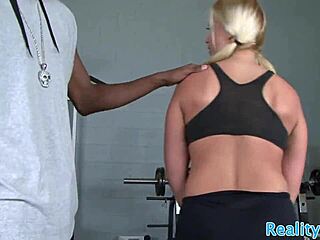 oh yeah, watch this cuckolding wife get pounded doggystyle in the gym