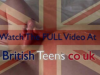 18 year old british hottie flashed her big natural tits and wanked off a guy next door. she got cum covered in homemade style after intense fucking.