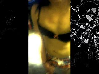 amateur shemale with long legs and natural tits masturbates in cute homemade crossdressing session 😘