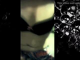 amateur shemale with long legs and natural tits masturbates in cute homemade crossdressing session 😘