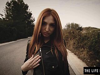 why not cum hard with nipple clamps and ball gag, horny redhead?