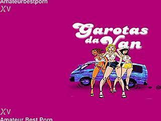 Gangbang action with Soraia Carioca in wild group assfucking inside the van!