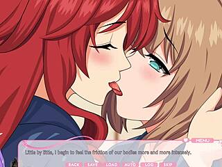 Come on, let's dive into this lewd idol project with redhead and blonde in hot spring lesbian kissing game.