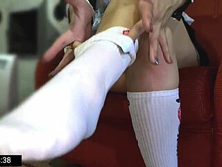 Perverted Dirty Fetishes Of Milf Squirting With Smelly Socks Foot Play