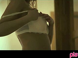 very cute blonde with small 18+ tits gets titty fucked in doggystyle blowjob by pornstar