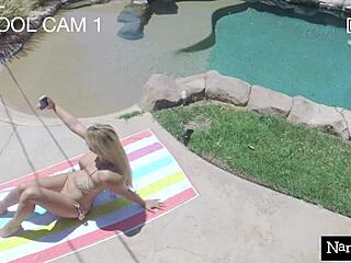 the naughty blonde babysitter teases her boss with wet pussy play before riding his big cock to a facial cumshot explosion.