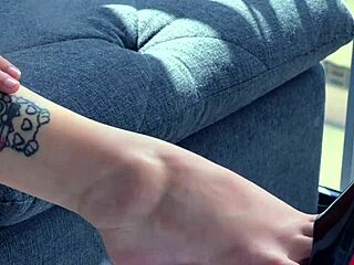 Are you ready for this? Miss Bimby teases with her stilettos, spitting and choking while dominating with feet and toes!