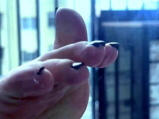 Are you ready for this? Miss Bimby teases with her stilettos, spitting and choking while dominating with feet and toes!