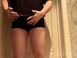 Hey, check out Chubbykaot edging solo outdoors, flashing her curvy ass and chubby belly in public fun