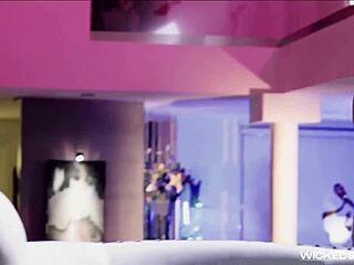 maya woulfe petite brunette rides big cock doggystyle bent over