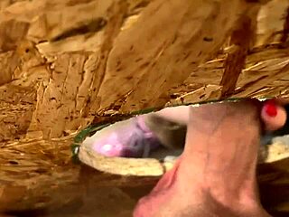 slut spreads tight pussy for gloryhole cumshots from big-dicked strangers