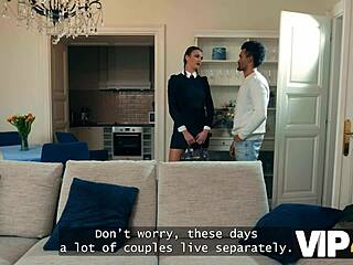 Brunette Girlfriend With Pigtails Sucks Huge Black Cock