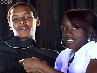 I feel so excited meeting this petite 18+ cute black babe for her casting interview and dirty talk