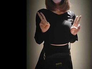 Asian Ladyboy's Public Cumshot Tease