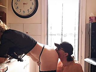 I felt so innocent until entering the kitchen, now this blonde housewife craves quickie moans and fat ass fucking in pov orgasm.