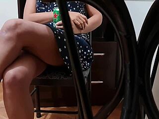 why is my stepsister spreading legs in white panties under her miniskirt?