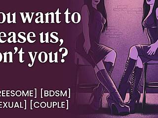 Femdom Disciplines Submissive Boyfriend in Amateur FFM Group with Cum and Orgasm in Threesome