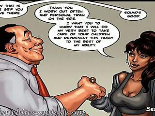 Hey, the mayor's cheating husband bangs his sexy ebony maid in the kitchen