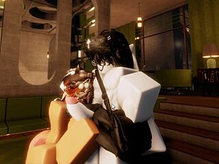 Hey, check out this hot milf getting pounded hard by young guy during work hours