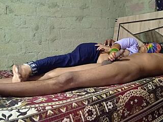 Oh man, this hot Indian desi couple dives into anal assfucking and fingering in the bedroom with moans!