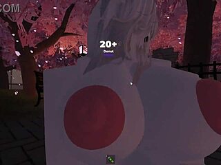 Intense encounter unfolds as man thrusts deeply into woman amid park surroundings