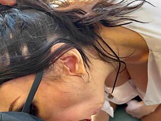 Whore Secretary Pays Waiter With Blowjob Facial Cumshot And Tit Cum In Roleplay