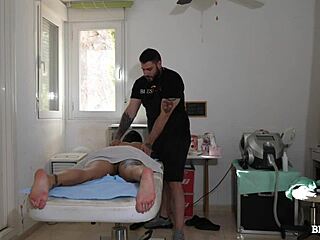 Milf Enjoys Massage With Bareback Happy Ending From Brunette In Shaved Pussy 1 On 1 Session