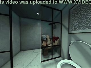 Girlfriend joins me in the shower for steamy fun