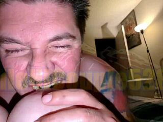 Amateur PAWG with Big Pierced Tits Sucks Pierced Cock and Rides Bouncing Boobs