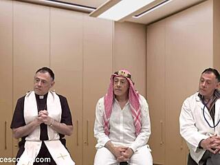 Italian Redhead Licks Cum in Anal Sex with Big Cock