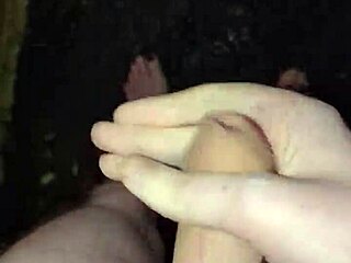 Masturbating with big cock in the rain outdoors naked