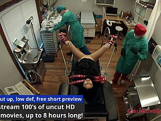 Super hero mina faces kryptonite condom crisis and seeks rescue from doctor tampa during intense gyno exam at hospital.