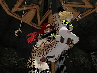 what happens when demon hunter meets monster shemale for furry blowjob fucking frenzy?