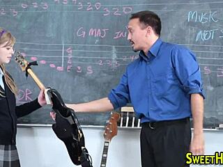 Why does this coed love sucking dick in high definition uniform action?