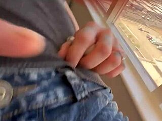 Sexy babe teases with ass shaking and striptease before intense licking in Vegas suite