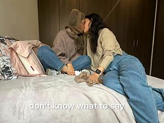 Latina Neighbor Teaches Trying On New Sheer Stockings for Husband in Homemade Video