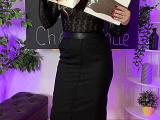 Seductive Milf Teases In Coffee Color Stockings At Nylon Club