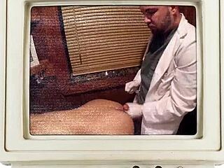 Petite black babe's tight pussy filled with creampie in intense doggystyle pounding