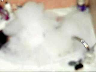 I'm just a solo boy enjoying a relaxing bubble bath in the bathroom