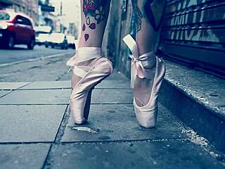 WOW, SEXY FETISH BALLERINA DOMINATES WITH FOOT LICKING AND DEEPTHROAT CHOKING!