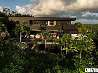 In a casual outdoor adventure, beautiful frenemies Sandra and Selva learn to share everything during their steamy threesome with blowjobs, face sitting, and doggystyle fun