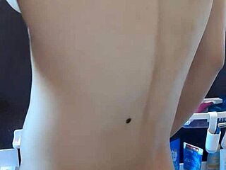 muscular handsome guy's shower time feels so relaxing