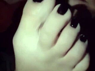 Raw Self Foot Worship With Black Nail Polish