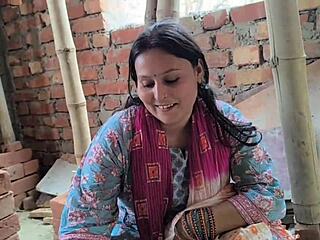 Chubby Asian milf gets pussy licked and fucked doggystyle by labor contractor for extra cash